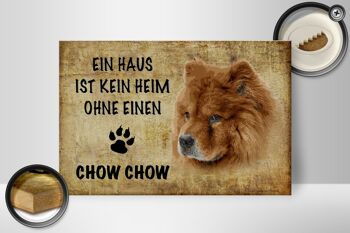 Panneau en bois indiquant 30x20cm Cadeau pour chien Chow Chow 2