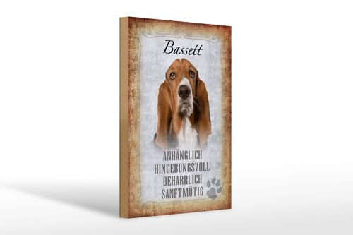 Holzschild Spruch 20x30cm Bassett Hund Geschenk