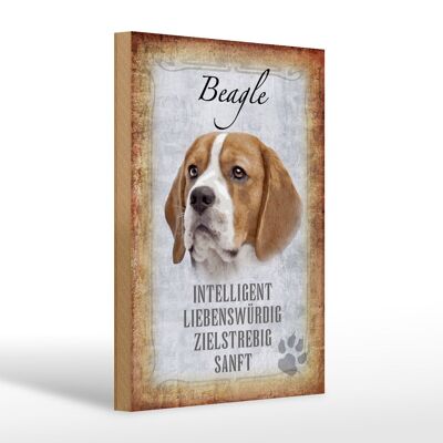 Holzschild Spruch 20x30cm Beagle Hund Geschenk