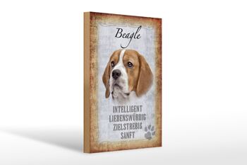 Panneau en bois indiquant 20x30cm Cadeau pour chien Beagle 1
