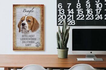 Panneau en bois indiquant 20x30cm Cadeau pour chien Beagle 3