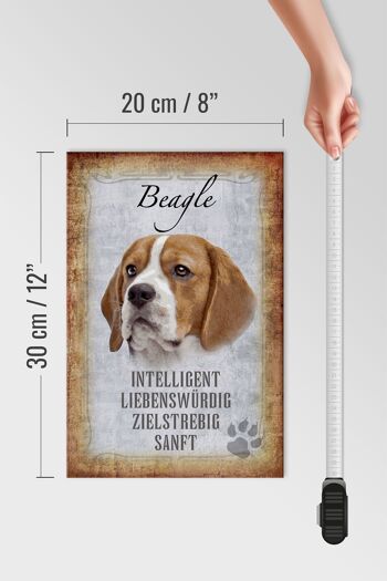 Panneau en bois indiquant 20x30cm Cadeau pour chien Beagle 4