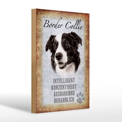 Wooden sign saying 20x30cm Border Collie dog gift