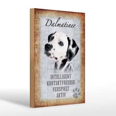 Holzschild Spruch 20x30cm Dalmatiner Hund Geschenk