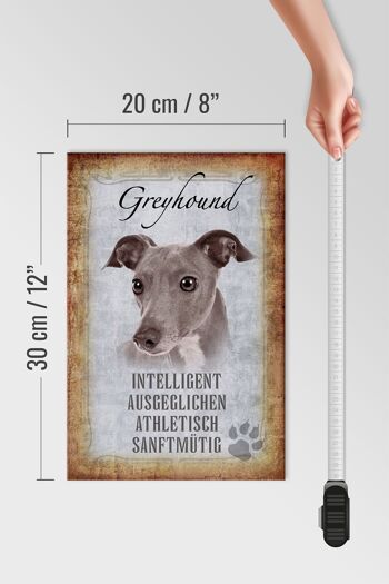 Panneau en bois disant 20x30cm Cadeau pour chien Greyhound 4