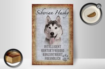 Panneau en bois disant cadeau pour chien Husky sibérien 20x30cm 2