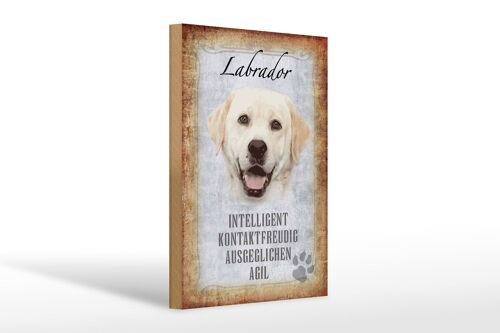 Holzschild Spruch 20x30cm Labrador Hund Geschenk