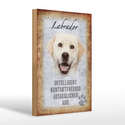 Holzschild Spruch 20x30cm Labrador Hund Geschenk