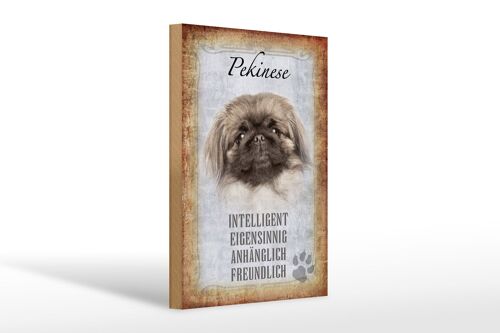 Holzschild Spruch 20x30cm Pekinese Hund Geschenk