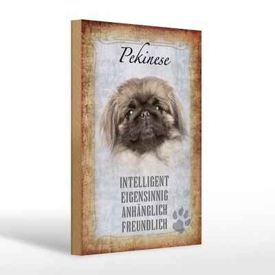 Holzschild Spruch 20x30cm Pekinese Hund Geschenk