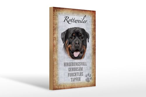 Holzschild Spruch 20x30cm Rottweiler Hund Geschenk