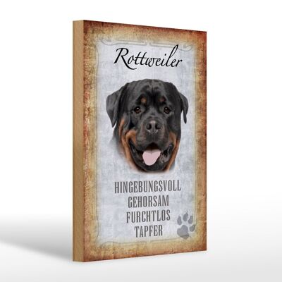 Wooden sign saying 20x30cm Rottweiler dog gift