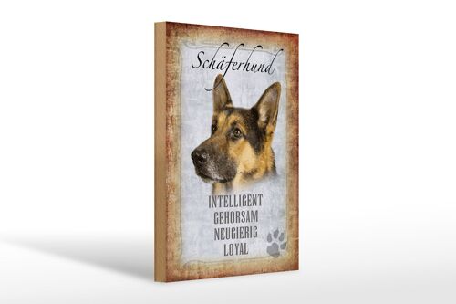 Holzschild Spruch 20x30cm Schäferhund Hund Geschenk