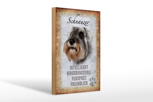 Holzschild Spruch 20x30cm Schnauzer Hund Geschenk