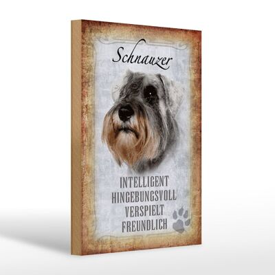 Wooden sign saying 20x30cm Schnauzer dog gift