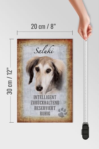 Panneau en bois disant 20x30cm Cadeau calme chien Saluki 4