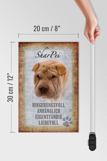 Panneau en bois disant 20x30cm Cadeau pour chien Shar Pei 4