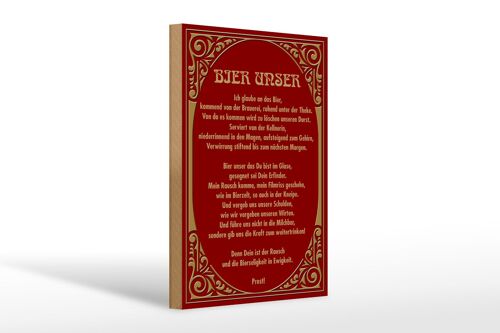 Holzschild 20x30cm Prost Bier unser Geschenk