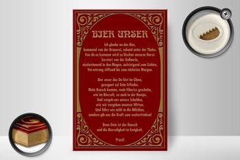 Panneau en bois 20x30cm Prost Beer notre cadeau 2