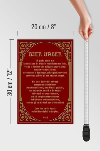 Panneau en bois 20x30cm Prost Beer notre cadeau 4