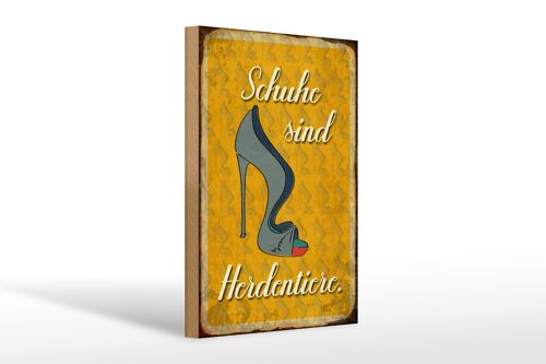 Holzschild Spruch 20x30cm Schuhe sind Herdentiere