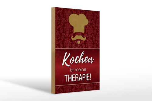 Holzschild Spruch 20x30cm Kochen ist meine Therapie