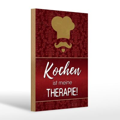 Holzschild Spruch 20x30cm Kochen ist meine Therapie