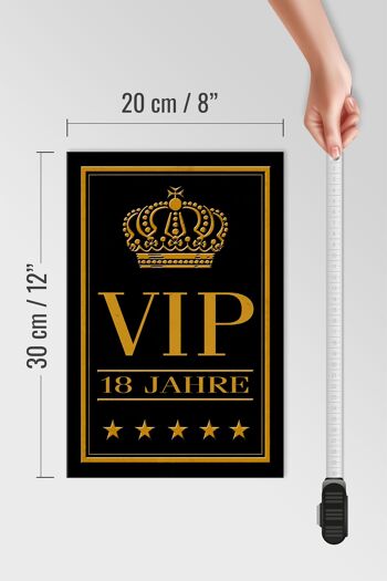 Panneau en bois note 20x30cm cadeau VIP 18 ans 4