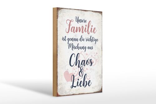 Holzschild Spruch 20x30cm unsere Familie Geschenk