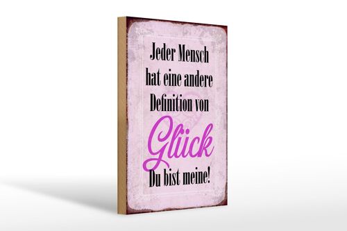 Holzschild Spruch 20x30cm Glück du bis meine Geschenk