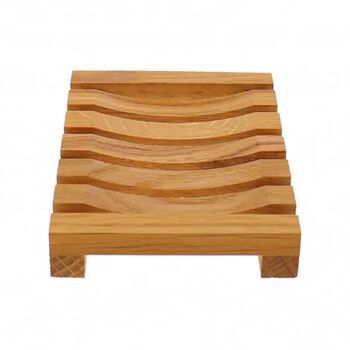 Porte-savon en bois de chêne 11,5 cm 2