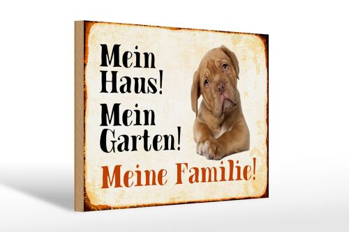 Holzschild Hund 30x20cm Beagle mein Haus Garten Familie