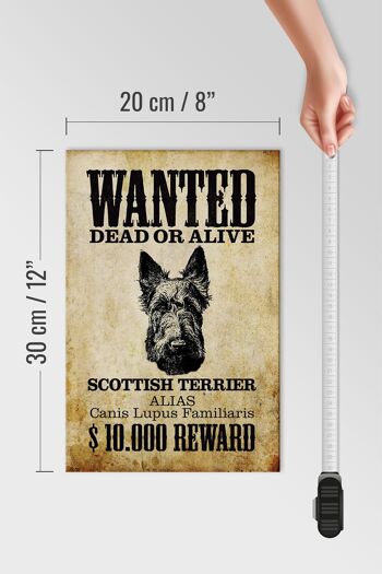 Panneau en bois chien 20x30cm recherché Scottish Terrier 4