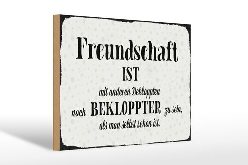 Holzschild Spruch 30x20cm Freundschaft ist mit anderen