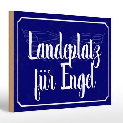 Holzschild Spruch 30x20cm Landeplatz für Engel Geschenk