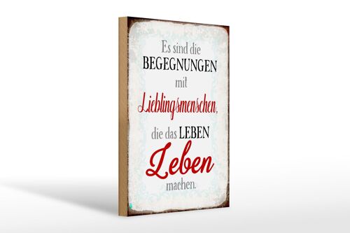 Holzschild Spruch 20x30cm Begegnungen Lieblingsmenschen