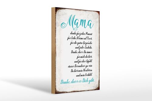 Holzschild Spruch 20x30cm Mama Danke dass es Dich gibt