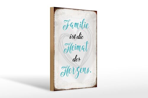 Holzschild Spruch 20x30cm Familie ist Heimat des Herzens