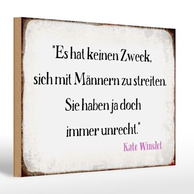 Holzschild Spruch 30x20cm keinen Zweck sich mit Männern