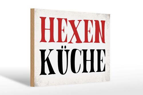 Holzschild Spruch 30x20cm Hexen Küche Geschenk