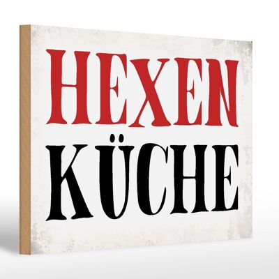 Holzschild Spruch 30x20cm Hexen Küche Geschenk