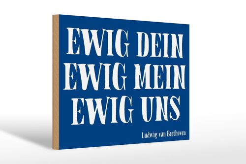 Holzschild Spruch 30x20cm ewig dein ewig mein ewig uns