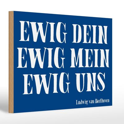 Holzschild Spruch 30x20cm ewig dein ewig mein ewig uns