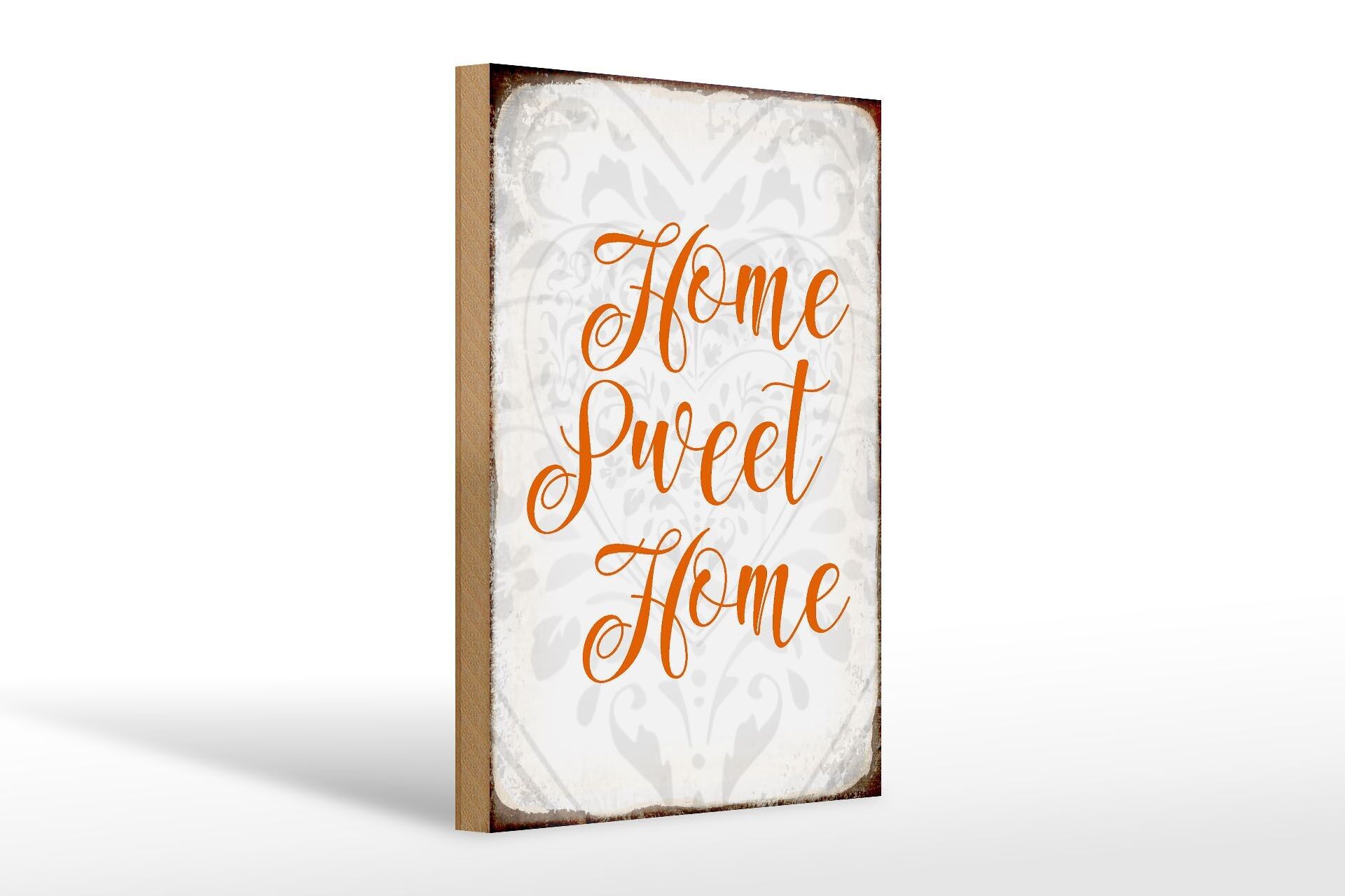 Wooden sign saying 20x30cm Home sweet Home heart gift
