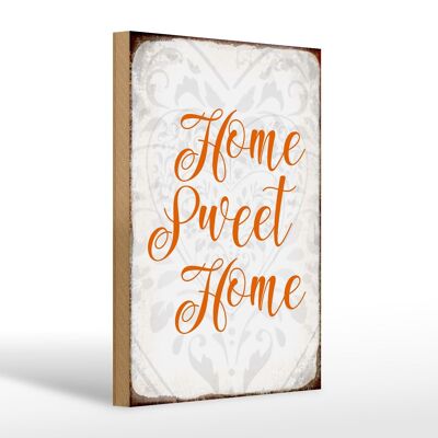 Cartello in legno con scritta "Home sweet Home" regalo cuore 20x30 cm