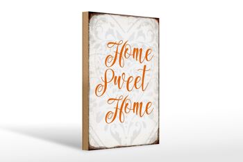 Panneau en bois disant 20x30cm Home sweet Home coeur cadeau 1