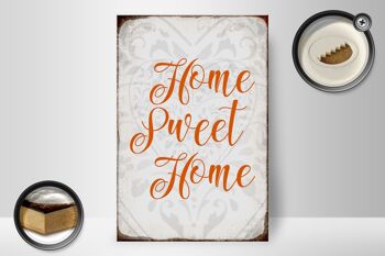 Panneau en bois disant 20x30cm Home sweet Home coeur cadeau 2