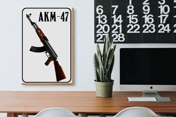 Fusil panneau en bois 20x30cm Kalachnikov AKM-47 3