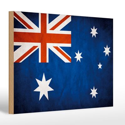 Holzschild Flagge 30x20cm Australien Fahne