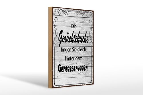 Holzschild Spruch 20x30cm Gerüchteküche Geredeschuppen